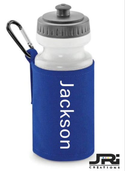 Sports Water Bottle With Sleeve & Personalised Name