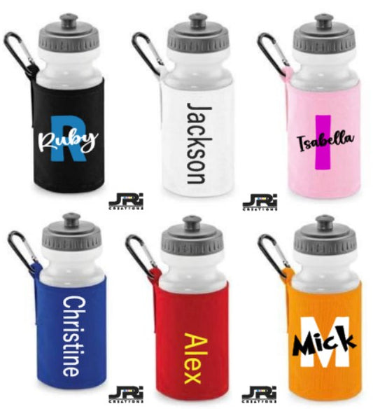 Sports Water Bottle With Sleeve & Personalised Name