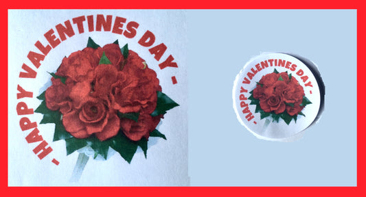 x24 40mm Valentines Day Roses Bunch Labels Stickers