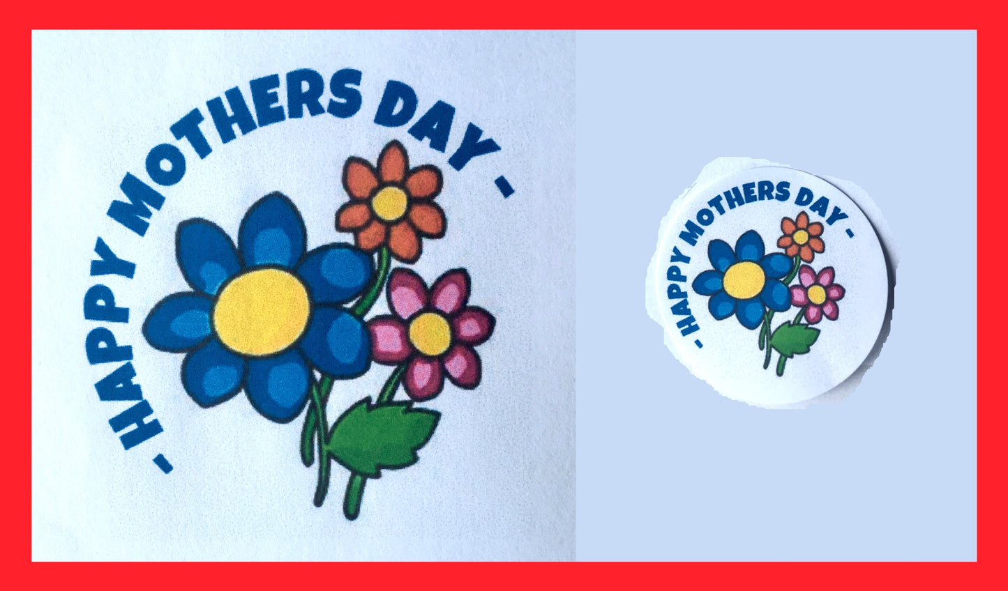 x24 40mm Happy Mothers Day Flowers Labels Stickers