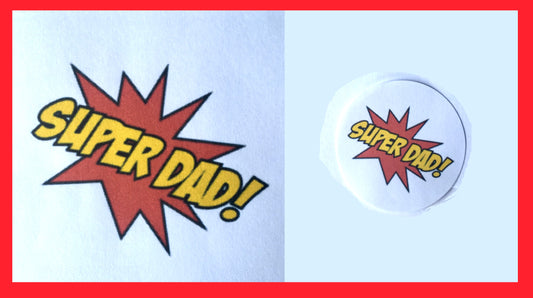 x24 40mm Super Dad Fathers Day Labels Stickers