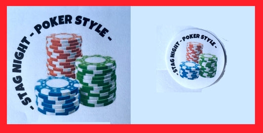 x24 40mm Stag Poker Night Labels Stickers